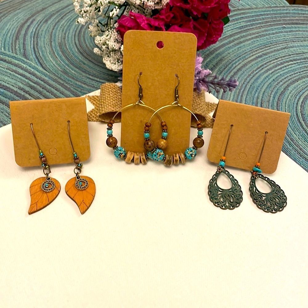 NWT Set of 3 Boho Earrings